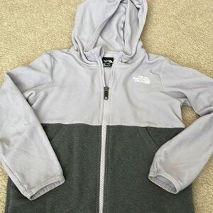 The North Face- full zip fleece- size 6